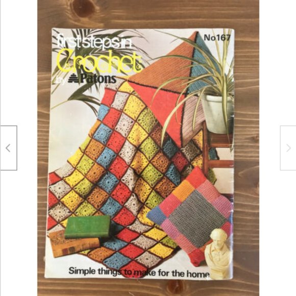 Vtg First Steps in Crochet Patons #167 Hand Crocheting Beginner Pattern Booklet - Picture 1 of 6